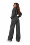 Women's Tracksuit Set Combed Cotton Fabric Zippered Sweatpants - 2