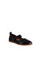 Women's Ballerina Shoes Black Leather - 2