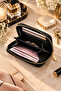 Original Special Boxed Mini Urban Style Multi-Compartment Zippered Compact Comfort Model Gift Coin Compartment Id and Money Compartment Luxury Soft Leather Minimal Design Small Size Card Holder Black Wallet - 3