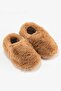 Furry Furry Chestnut Brown Fur Barefoot Booties - 3