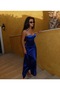 STRAPLESS SATIN DRESS