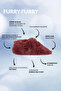 Furry Furry Burgundy Fur Barefoot Booties - 2
