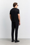 Men's Black Crew Neck Printed Viscose Blended Easy-Iron Regular Fit T-Shirt A62Y1008 - 4