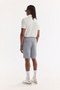 Men's Gray Elastic Waist Water Repellent Technical Fabric Relaxed Fit Shorts A61Y3655 - 4