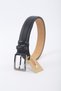 Navy Blue Classic Stitched Leather Belt 3.5 cm - 2