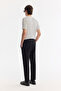 Men's Black Classic Waist Cotton Elastane Relaxed Fit Chino Trousers A61Y3013 - 4