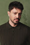 Men's Khaki Polo Collar Buttoned Soft Touch Regular Fit Knitwear T-Shirt A61Y5020
