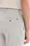 Men's Gray Elastic Waist Viscose Blended Elastane Slim Fit Chino Trousers A61Y3212 - 7