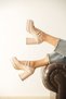 Women's Forlan Platform Heeled Shoes - Tan - 5