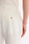 Men's White Elastic Waist Linen Blend Relaxed Fit Trousers A61Y3204 - 7