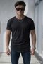 Men's Black Slim Fit Tshirt