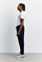 Men's Navy Blue Elastic Waist Lace-Up Easy-Iron Regular Fit Sweatpants B003404 - 5