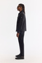 Men's Black Classic Collar Water Repellent Technical Fabric Seasonal Regular Fit Coat A61Y6004 - 3