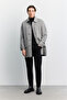 Men's Gray Classic Collar Wool Blend Double-Sided Pocket Cover Comfort Fit Cashmere Coat A62Y6103 - 8