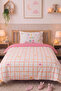 Jours Pink 100% Cotton Pieces Single Children Duvet Cover Set - 2