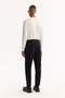 Men's Black Elastic Waist Lace-Up Cotton Bi-Stretch Regular Fit Sweatpants A52Y3403 - 3