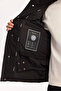 Men's Black Hooded Water Repellent Windproof -10 Degree Resistant Shiny Puffer Regular Fit Ski - 7