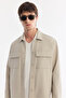 Men's Stone Classic Collar Technical Fabric Wrinkle-Free Comfort Fit Shirt Jacket A61Y2118 - 2
