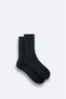 Men's Black Corded Fabric Socks A52Y8504 - 2