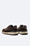 Men's Brown Suede Mixed Flexible Sole Lightweight Casual Shoes A42Y8009 - 4