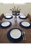6-Piece Supla American Service and Multi-Purpose Basket Navy Blue Set 100% Natural Tres Rope Rope-Bohemian Tableware - 5