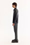Men's Black Classic Collar Faux Leather Comfort Fit Shirt Jacket A52Y6000 - 3