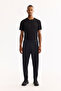 Men's Black Elastic Waist Soft Touch B-Stretch Technical Fabric Comfort Fit Sweatpants A52Y3415