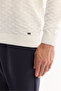 Men's Ecru Crew Neck Textured Knitwear Regular Fit Sweater A52Y5086 - 5