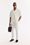 Men's White Cuban Collar 100% Linen Relaxed Cut Oversize Fit Short Sleeve Shirt A61Y2209 - 7