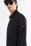 Men's Black Classic Collar Technical Fabric Wrinkle-Free Comfort Fit Shirt Jacket A61Y2079 - 3