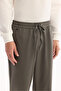 Men's Khaki Elastic Waist Lace-Up Easy-Iron Jogger Relaxed Fit Pants A52Y3041 - 4