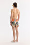 Men's Ecru Quick-Drying Printed Relaxed Fit Swim Shorts with Bag A61Y3814 - 3