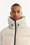 Men's Stone Hooded 100% Goose down Water Repellent Windproof -15 Degree Resistant Shiny Comfort Fit - 2