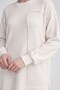 Striped Pearl Cashmere Double Set Cream - 4