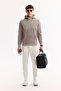 Men's Gray Hooded Soft Touch Fleece Regular Fit Sweatshirt A52Y1268 - 8