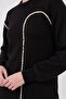 Striped Pearl Cashmere Double Set Black - 4