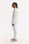 Men's White V-Neck 100% Linen Breathable Comfort Fit Shirt A61Y2105 - 3