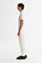 Men's White Classic Waist Jersey Cotton Carrot Fit Trousers A42Y3061 - 2