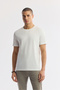 Men's Beige Classic Waist Cotton Stone Washed Berlin Slim Fit Jean Trousers A51Y3516 - 3
