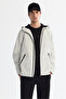 Men's White Hooded Windproof Seasonal Comfort Fit Coat A42Y6152 - 5