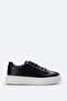 Men's Black 100% Leather Flexible Sole Lightweight Casual Shoes A51Y8005