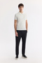 Men's White Polo Neck Textured Jacquard Regular Fit T-Shirt A51Y1019 - 5
