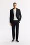 Men's Black Mono Collar Viscose Blended Lightweight Bi-Stretch Blazer Comfort Slim Fit Jacket A51Y4011 - 7
