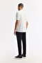 Men's White Apaj Collar Jacquard Jersey Short Sleeve Comfort Fit Shirt A51Y2027 - 4
