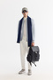 Men's Blue Bomber Collar Suede Textured Seasonal Comfort Fit Coat B006045 - 8