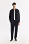 Men's Black Classic Collar 100% Linen Comfort Fit Shirt Jacket A51Y2087 - 5