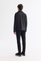 Men's Black Classic Collar Lightweight Bi-Stretch Seasonal Comfort Fit Coat A42Y6079 - 4