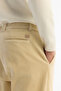 Men's Beige Classic Waist Thick Corduroy Chino Relaxed Fit Trousers A42Y3017 - 7