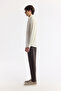 Men's Beige Bottomed Collar 100% Cotton Textured Shirt A51Y2111 - 3