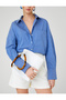 Crossbody Bag Faux Leather Buckle Detailed Handle Strap